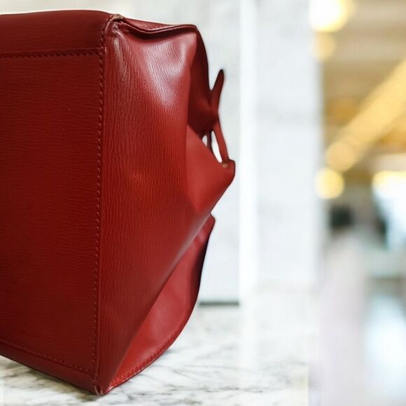 Christian Dior Vintage Red Drawstring Bucket Bag in EUC - Picture 7 of 16